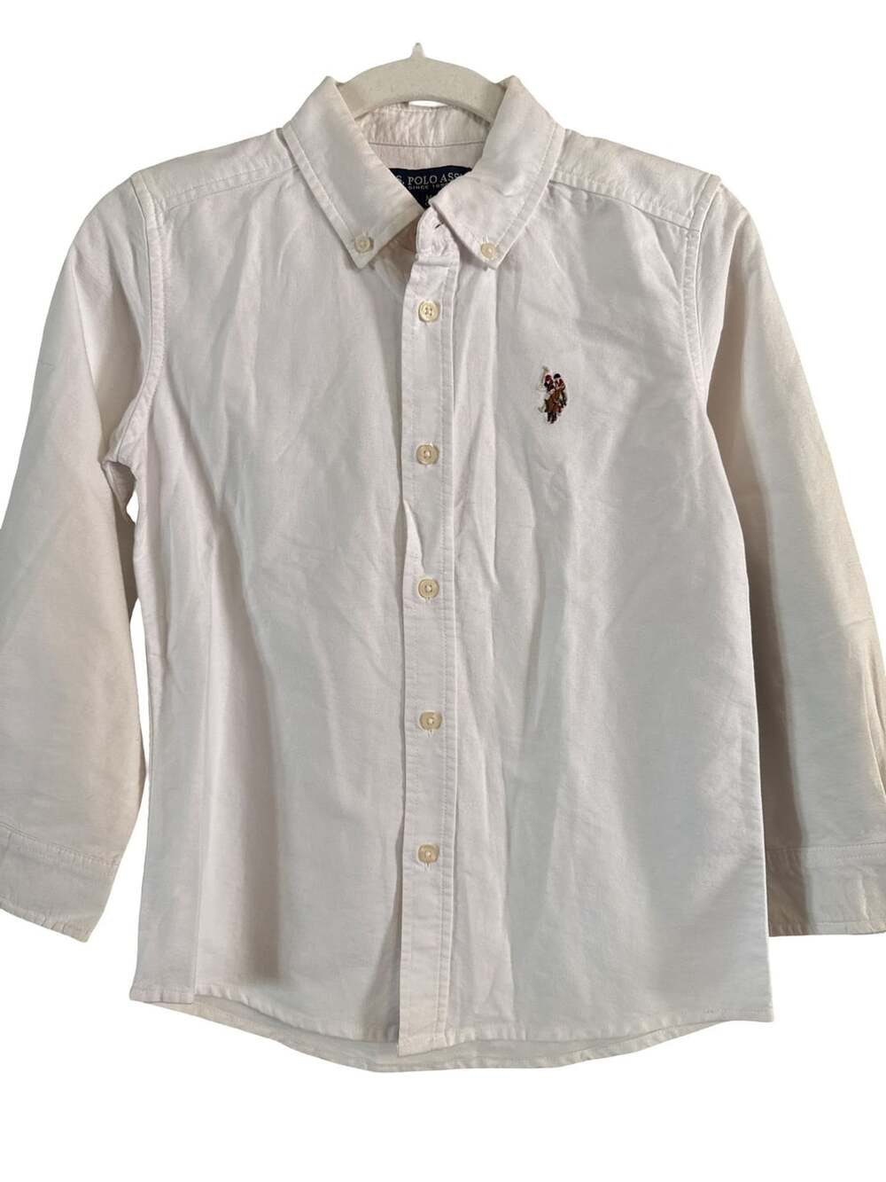 U.S. Polo Assn. Boys Oxford Shirt Size M (8) White